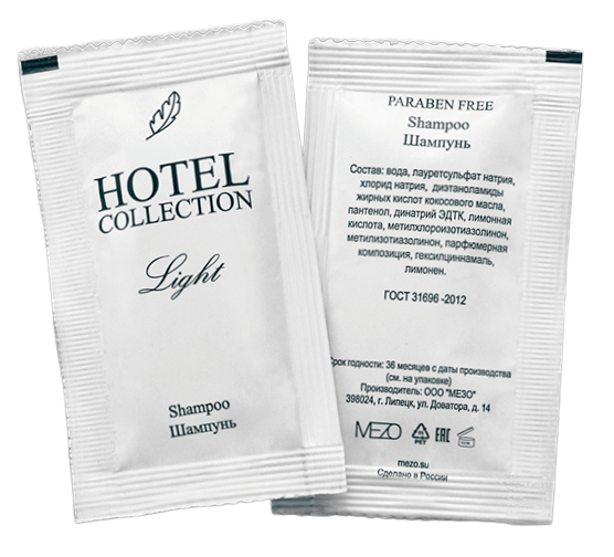 Шампунь саше 10 мл, (Hotel Collection Light) Шампунь саше 10 мл, (Hotel Collection Light)